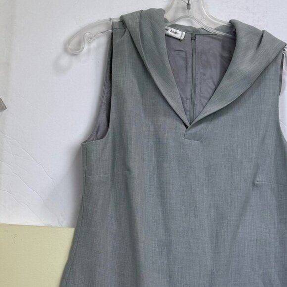 Fleur Bleue NEW Vintage Y2K Canada Hoodie Sheath Dress Sleeveless Hood Slits 12 - Picture 5 of 16